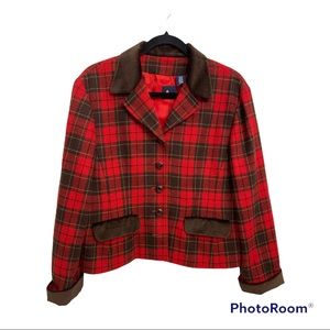 Vintage Liz sport Plaid Blazer Petite